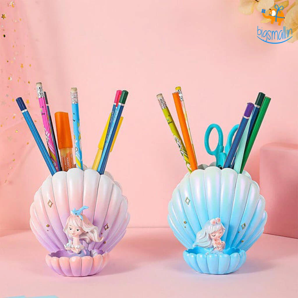 Bigsmall_hmk Sea Shell & Mermaid Desk Organizer