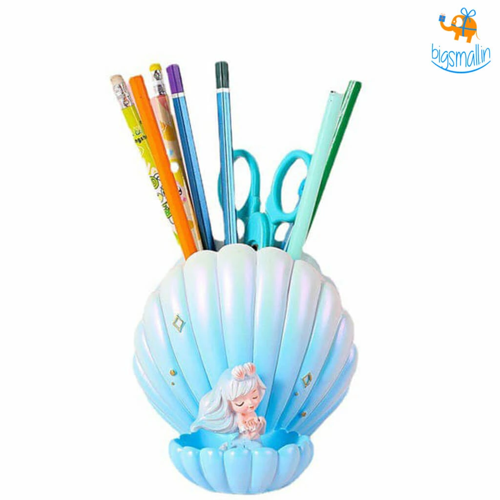 Bigsmall_hmk Sea Shell & Mermaid Desk Organizer