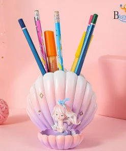 Bigsmall_hmk Sea Shell & Mermaid Desk Organizer