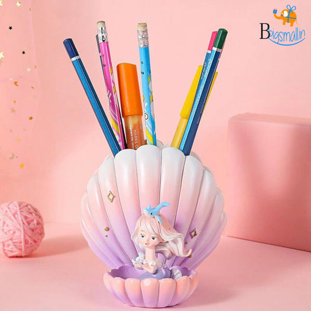 Bigsmall_hmk Sea Shell & Mermaid Desk Organizer