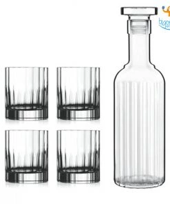 Devnow Whiskey On The Rocks Decanter & Glass Set - 5 Pc