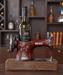 VinnyC Retro Sewing Machine Wine Bottle Holder