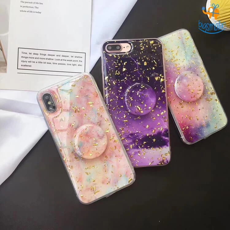 AmyLi Space Colours IPhone Cover With Pop Socket