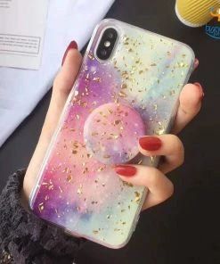 AmyLi Space Colours IPhone Cover With Pop Socket