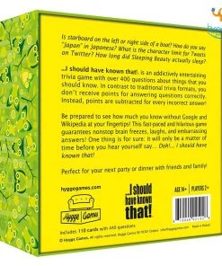 Bigsmall I Should Have Known That! Card Game