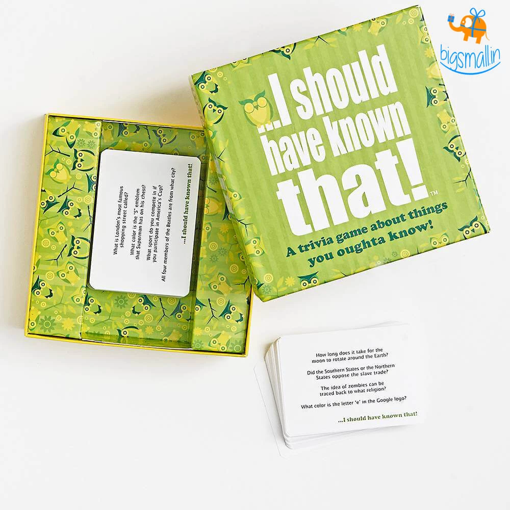 Bigsmall I Should Have Known That! Card Game