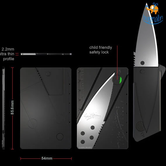 Coral Tree Cardsharp Credit Card Folding Knife All Of It