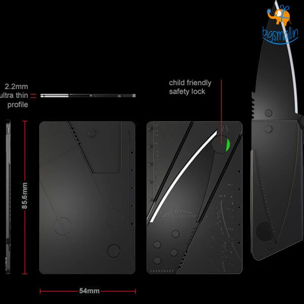 Coral Tree Cardsharp Credit Card Folding Knife All Of It