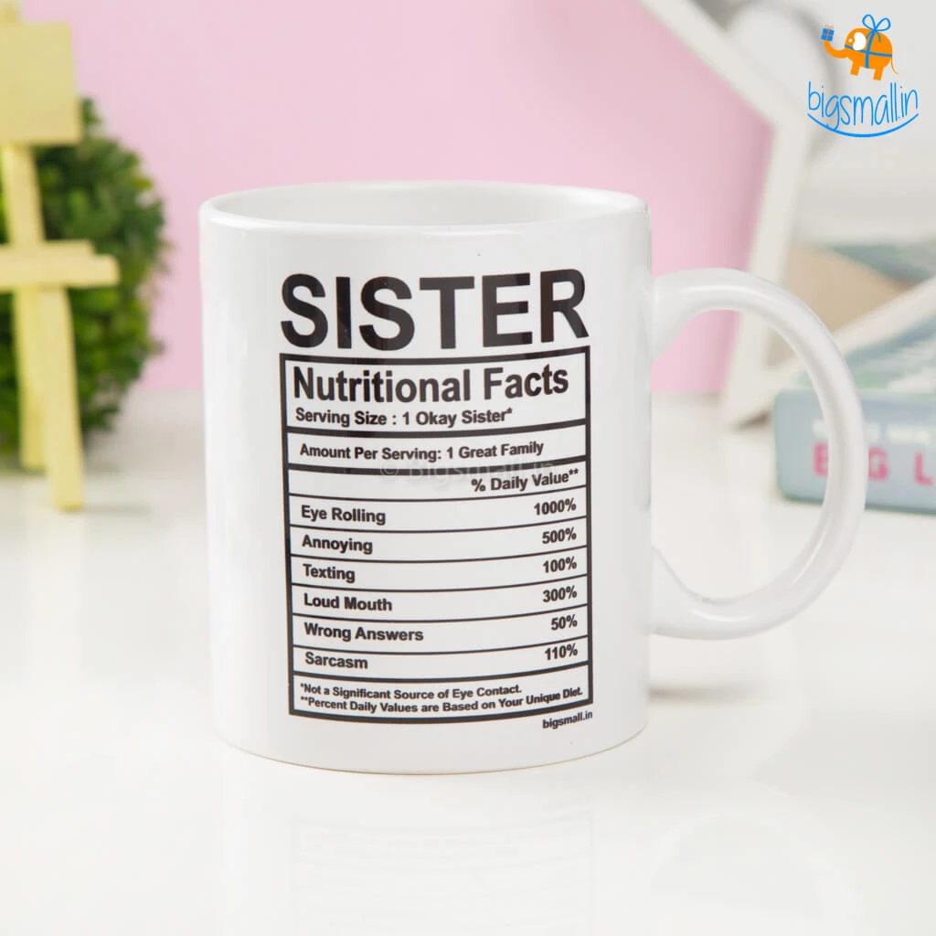 Bigsmall_piu All Of It Sister Nutritional Facts Mug