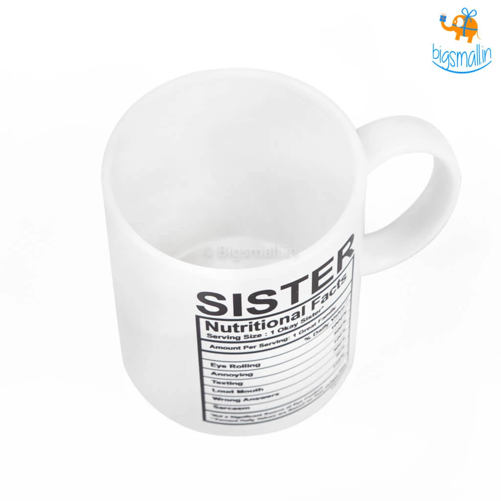 Bigsmall_piu All Of It Sister Nutritional Facts Mug