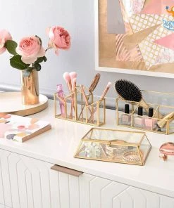 Hollyhock Skyline Glass Desk Organizer All Of It