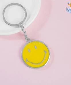 Bigsmall_hmk All Of It Smiley Metallic Keychain