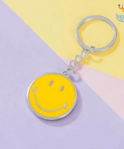Bigsmall_hmk All Of It Smiley Metallic Keychain