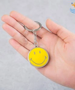 Bigsmall_hmk All Of It Smiley Metallic Keychain