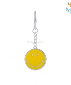 Bigsmall_hmk All Of It Smiley Metallic Keychain