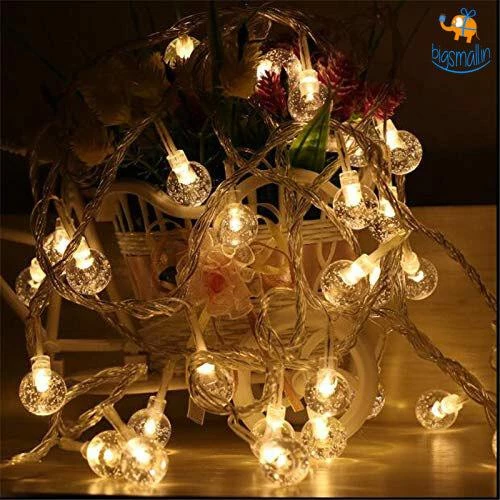 Coral Tree Snow Globe String LED Lights