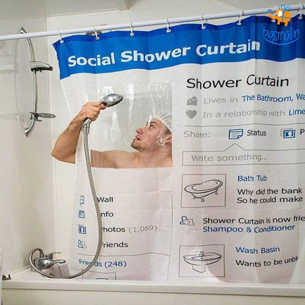 AkshayySB Social Media Shower Curtain All Of It