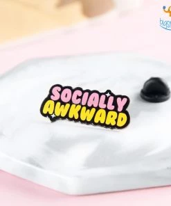 Bigsmall_piu Socially Awkward Metallic Lapel Pin