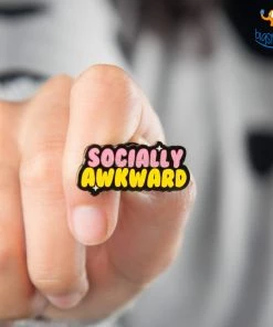 Bigsmall_piu Socially Awkward Metallic Lapel Pin