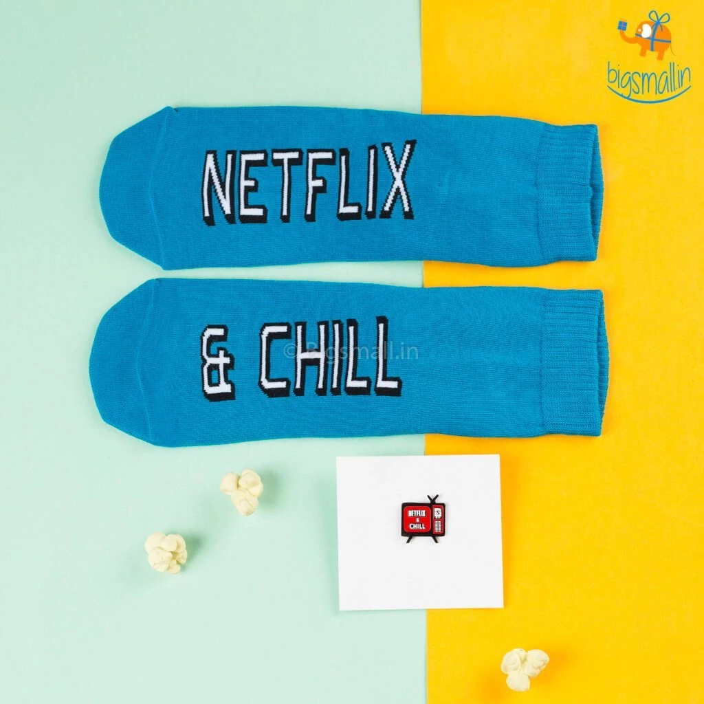 Bigsmall Netflix & Chill Combo - Socks And Pin All Of It