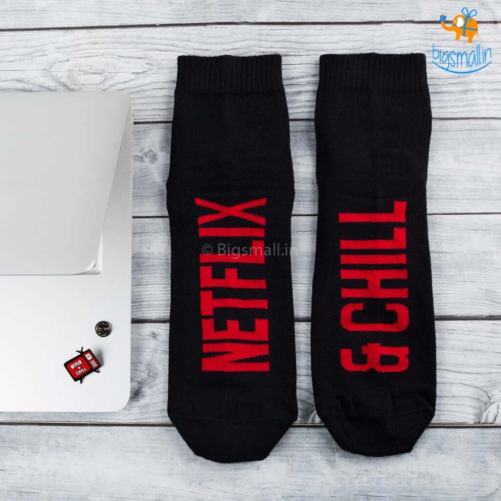 Bigsmall Netflix & Chill Combo - Socks And Pin All Of It