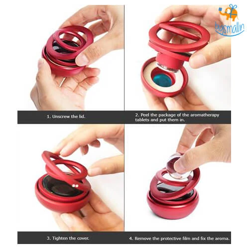 Bigsmall_hmk Car Solar Automatic Rotating Rings