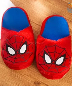 Big Daddy Gifts Spidey Chibi Plush Slippers (Size: Up To UK 3 - 6)