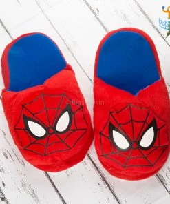 Big Daddy Gifts Spidey Chibi Plush Slippers (Size: Up To UK 3 - 6)