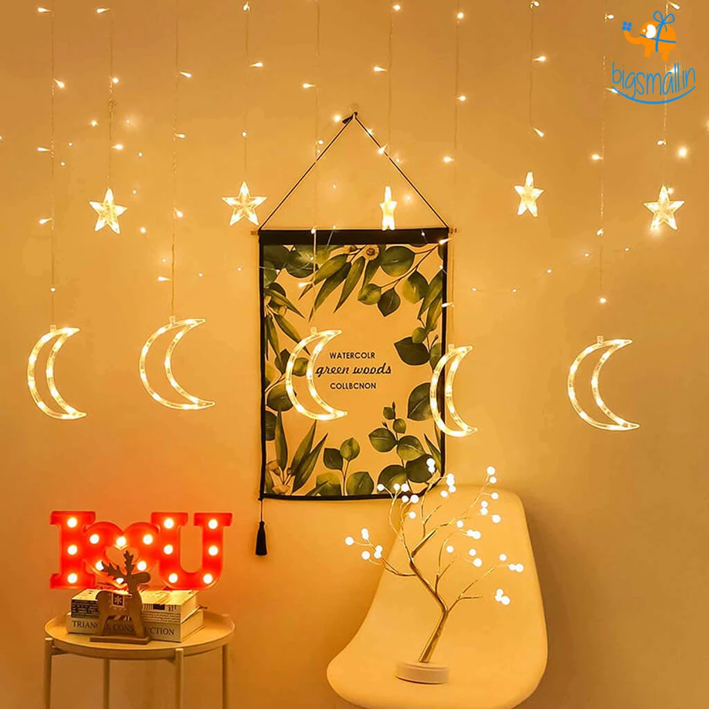 Coral Tree All Of It Star & Moon Curtain LED Lights