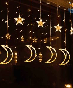 Coral Tree All Of It Star & Moon Curtain LED Lights