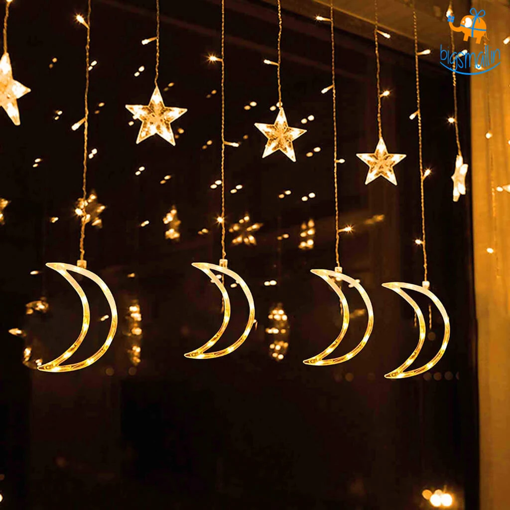 Coral Tree All Of It Star & Moon Curtain LED Lights