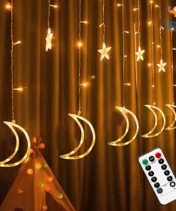 Coral Tree All Of It Star & Moon Curtain LED Lights