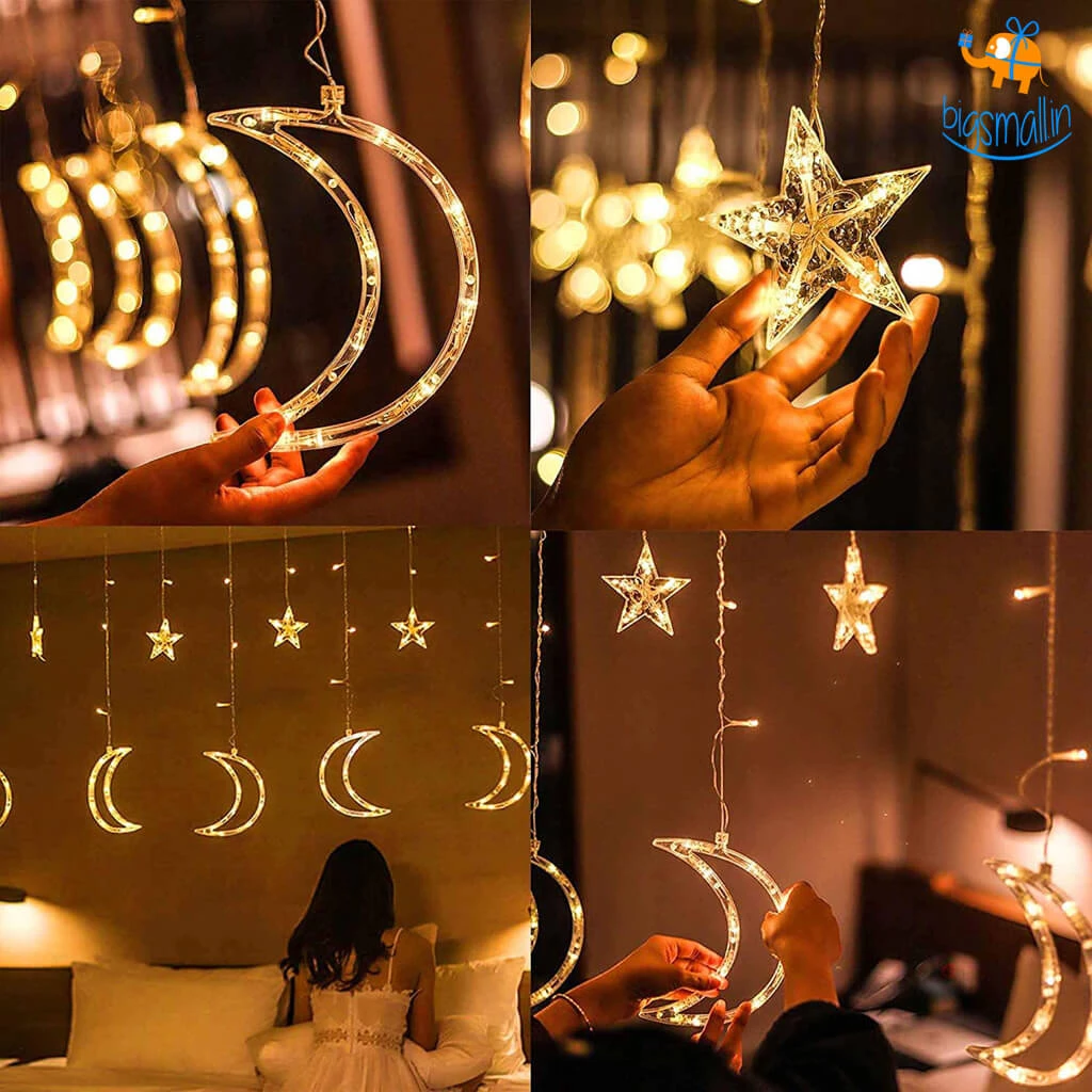 Coral Tree All Of It Star & Moon Curtain LED Lights