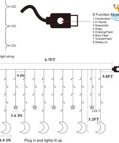 Coral Tree All Of It Star & Moon Curtain LED Lights