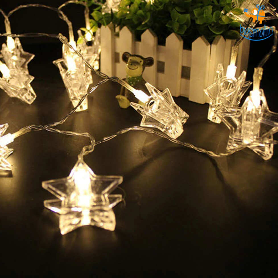 Bigsmall All Of It Star Clip LED String Lights
