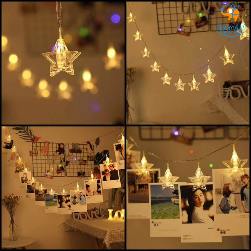 Bigsmall All Of It Star Clip LED String Lights