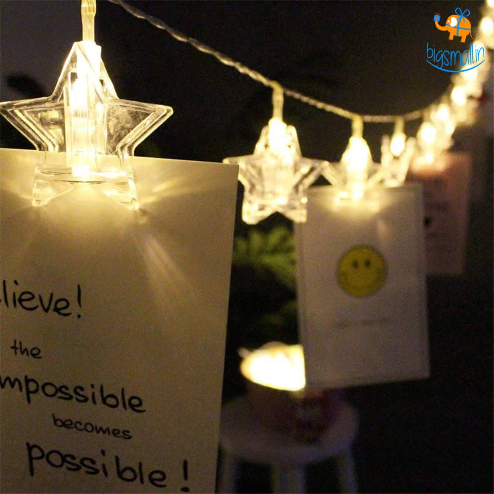 Bigsmall All Of It Star Clip LED String Lights