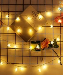 Coral Tree Decorative Star String Lights
