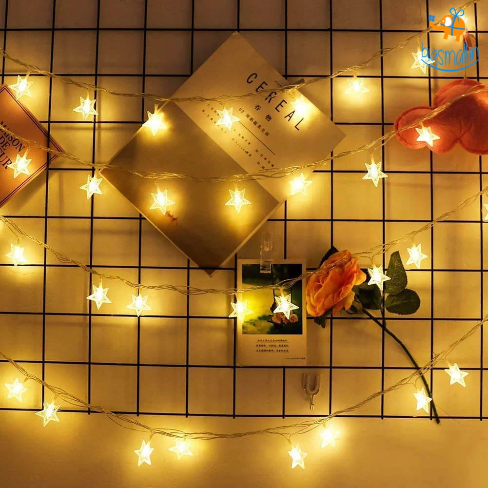 Coral Tree Decorative Star String Lights