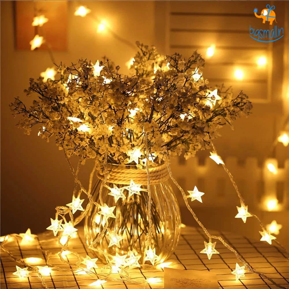 Coral Tree Decorative Star String Lights