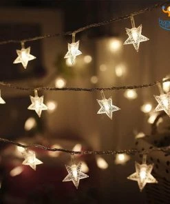 Coral Tree Decorative Star String Lights