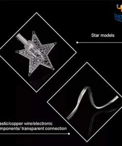 Coral Tree Decorative Star String Lights