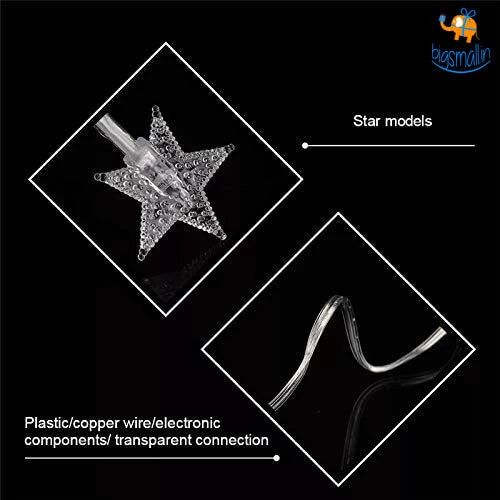 Coral Tree Decorative Star String Lights