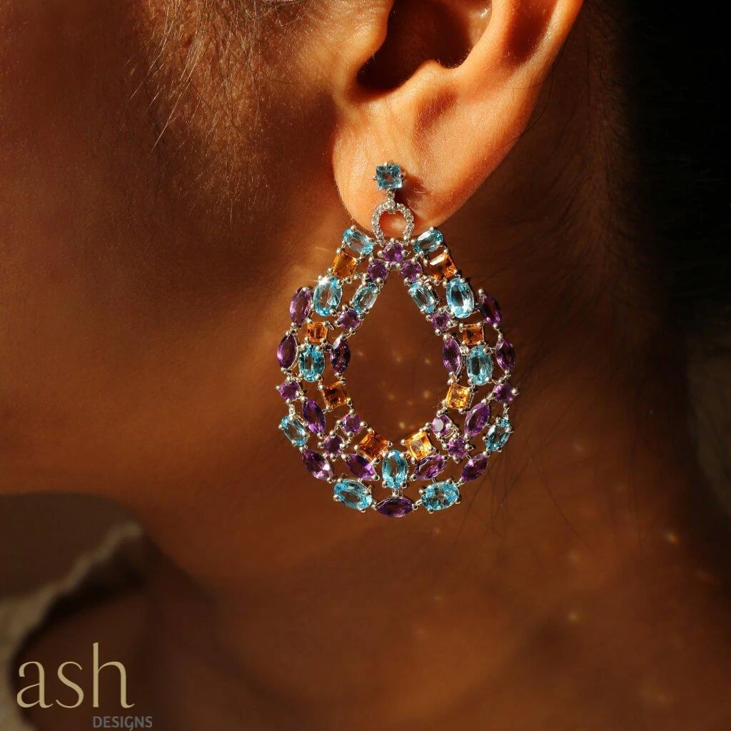 Ash Designs Starry Sea Teardrop Semi-Precious Earrings All Of It