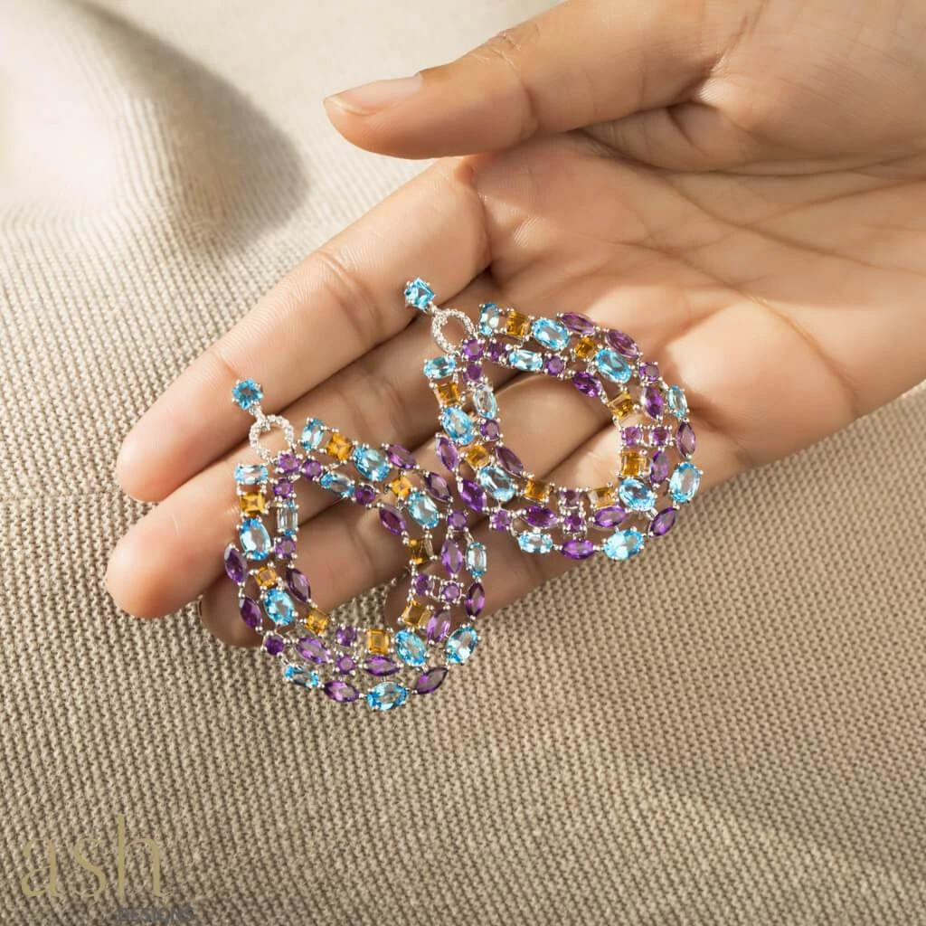 Ash Designs Starry Sea Teardrop Semi-Precious Earrings All Of It