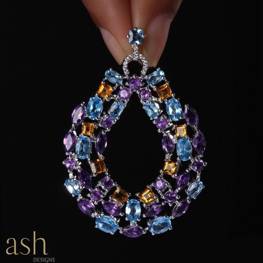 Ash Designs Starry Sea Teardrop Semi-Precious Earrings All Of It
