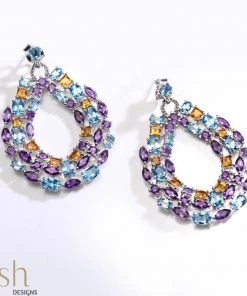 Ash Designs Starry Sea Teardrop Semi-Precious Earrings All Of It