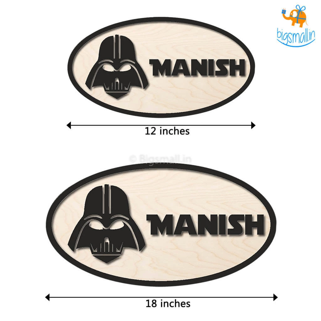 Chitra Chaya Personalized Darth Vader Themed Nameplate | COD Not Available
