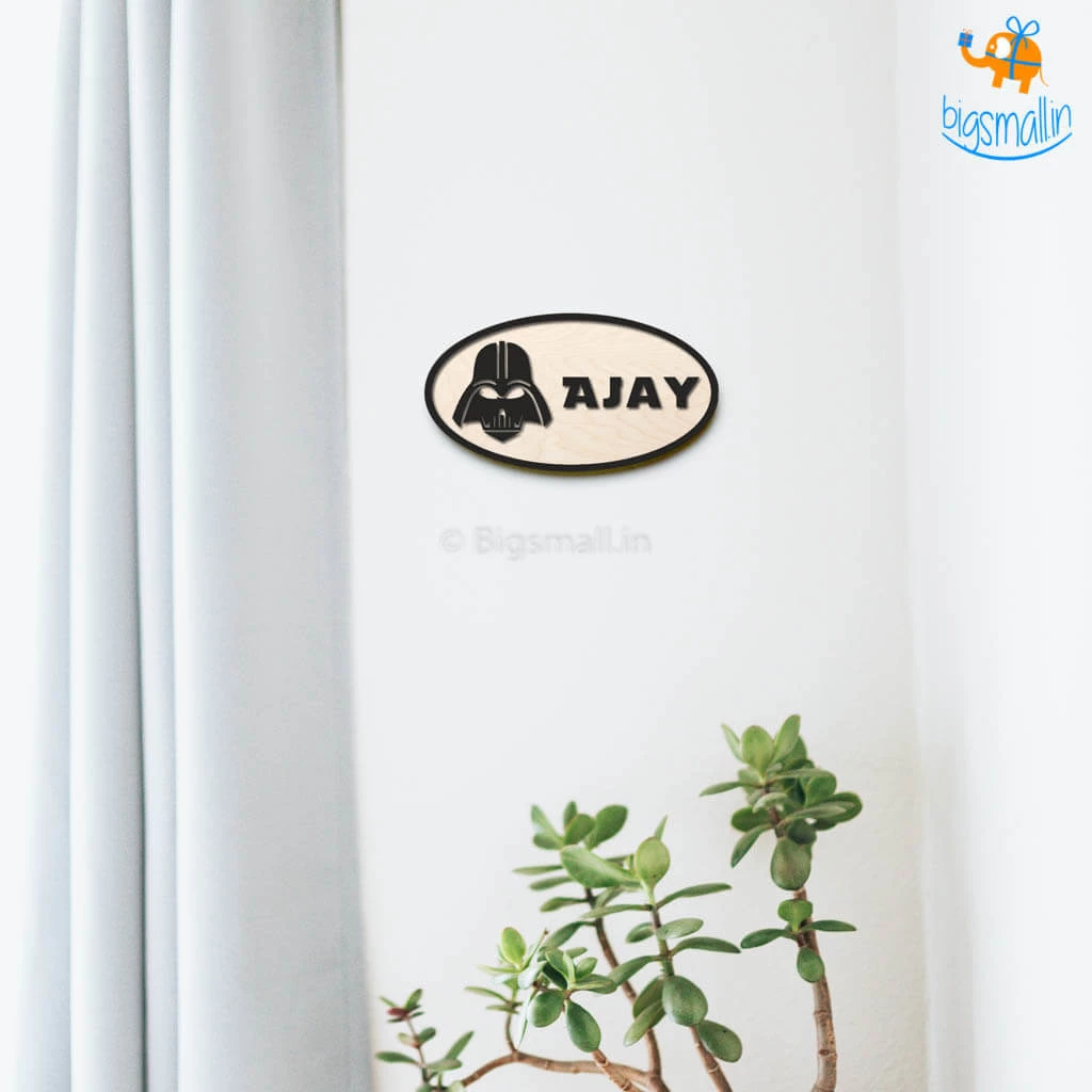 Chitra Chaya Personalized Darth Vader Themed Nameplate | COD Not Available
