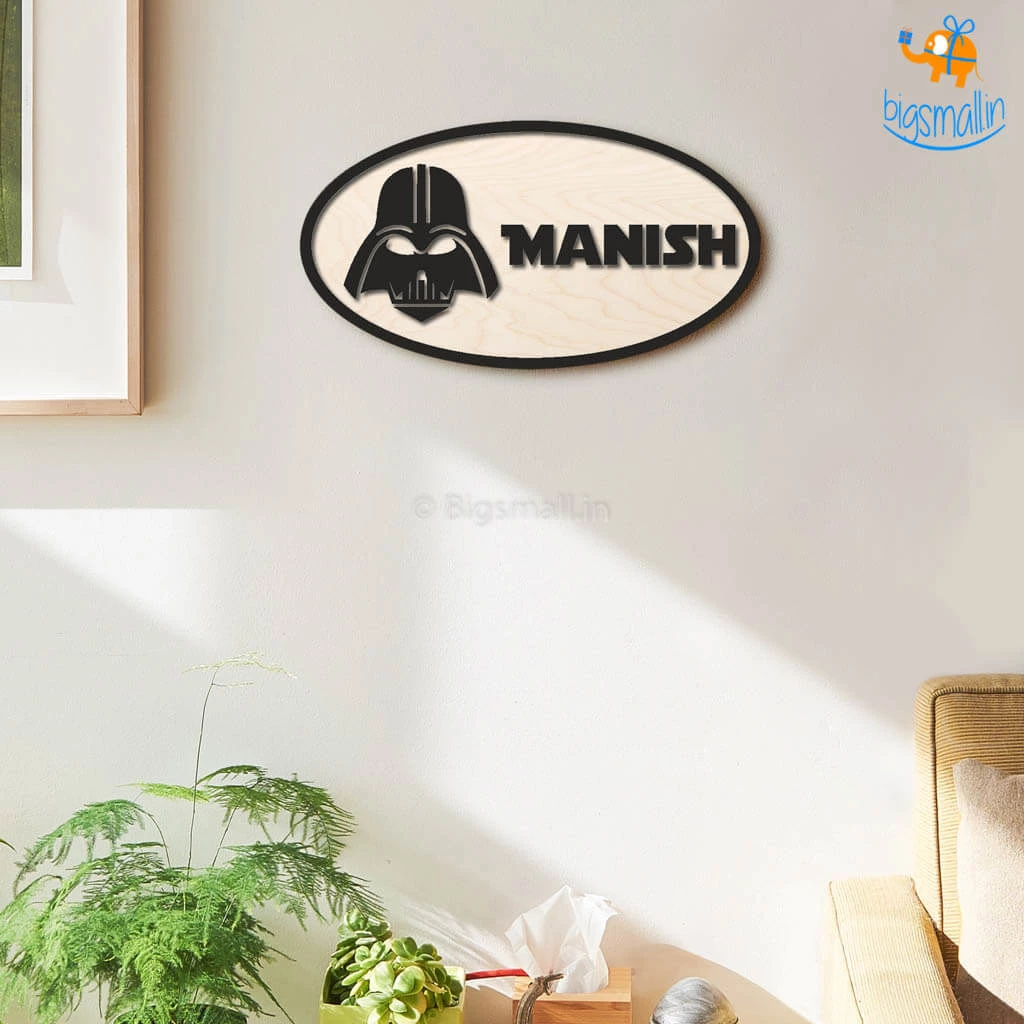 Chitra Chaya Personalized Darth Vader Themed Nameplate | COD Not Available